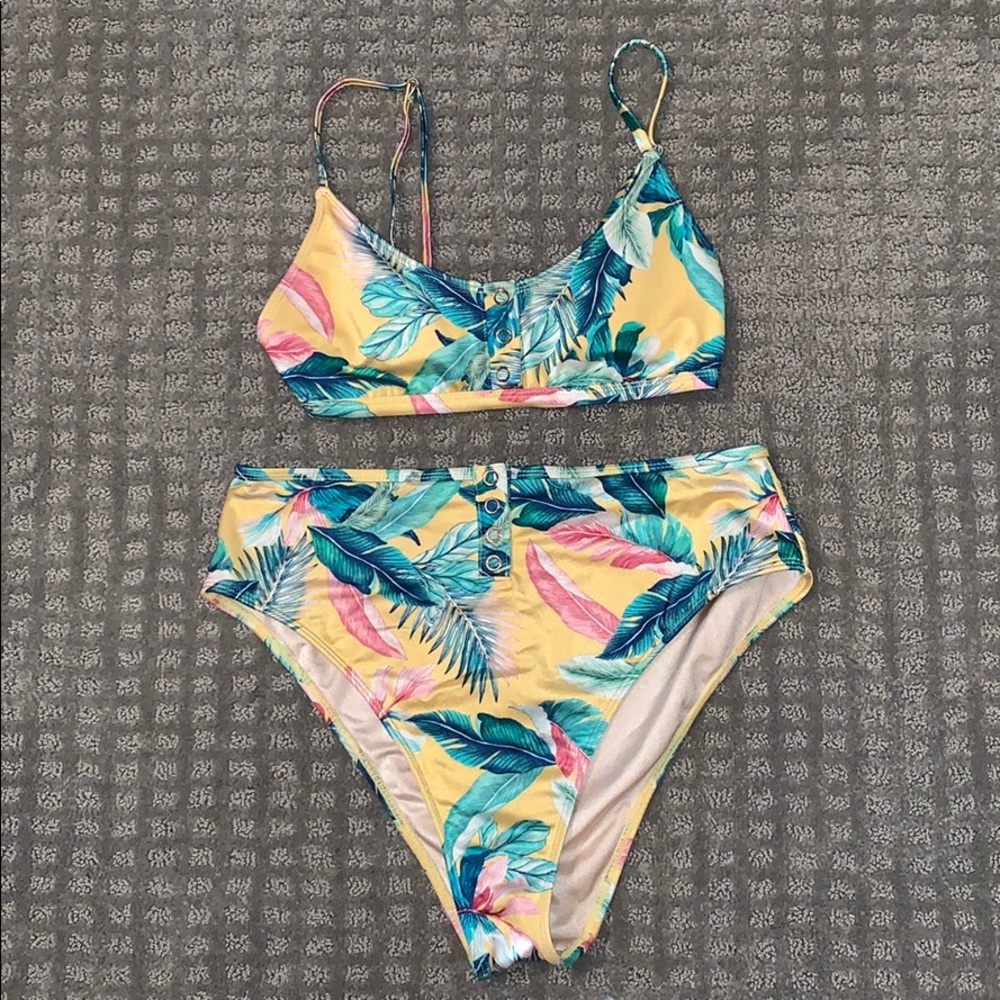 High Rise Tropical Bikini Set